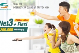 Nhận ngay ưu đãi hấp dẫn khi đăng ký combo Net3+Flexi
